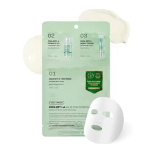 VT Cosmetics Cica Reti-A All In One 3 Step Mask | قناع سيكا ريتي‑إيه الشامل ثلاثي الخطوات من في تي كوزمتيكس