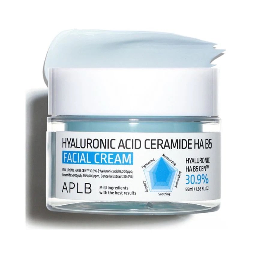 APLB Hyaluronic Acid Ceramide HA B5 Facial Cream | كريم الوجه بحمض الهيالورونيك والسيراميد وفيتامين ب5